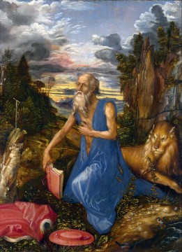 アルブレヒト・デューラー Painting - 荒野の聖ヒエロニムス アルブレヒト・デューラー